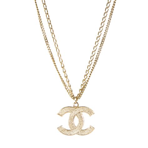 chanel anhänger gold 585|chanel chain necklace.